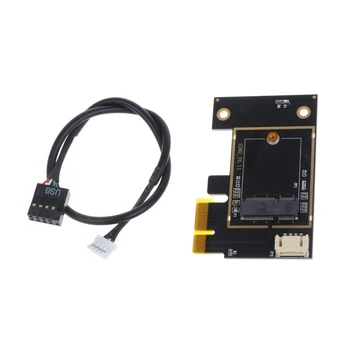 M.2 Wifi Card Адаптер PCIE PCI-E 1X для беспроводной карты M2 NGFF с Bluetooth-совместимым кабелем для AX200