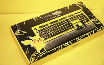 Оригинальная клавиатура Razer Pika chu, 104 клавиши, мультяшная цветная RGB подсветка, проводная механическая игровая клавиатура