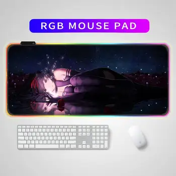 Puella Magi Madoka Magica RGB Игровой Аниме Большой Коврик Для Мыши Компьютерный Геймерский Коврик Для Мыши Резиновый Нескользящий Коврик Для ПК Клавиатура Ноутбука Стол