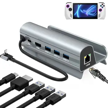 4K 60Hz Type-C концентратор Gigabit Ethernet, подставка для игровой консоли, профессиональный USB-C конвертер для ASUS ROG Ally/Steam Deck
