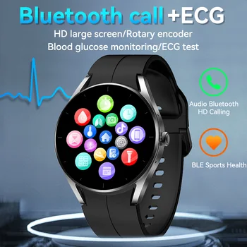2023New Health Smartwatch Bluetooth Вызов, ЭКГ, PPG, монитор уровня сахара в крови, Спортивный Фитнес-трекер, Температурные Умные часы Для мужчин и женщин