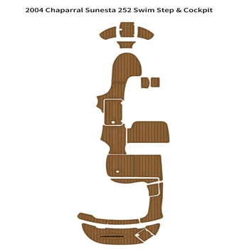2004 Платформа для плавания Chaparral Sunesta 252, Кокпит, лодка, палуба из ЭВА Тика, напольная накладка