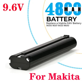 9,6 В 4800 мАч Ni-MH Сменный Аккумулятор для Makita ML 9000 9001 9002 9033 9600 193890-9 5090D 6092D Перезаряжаемые Инструменты Батареи