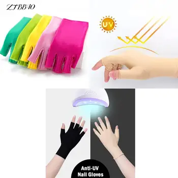 1 Пара Перчаток для дизайна ногтей, перчатка с защитой от ультрафиолетового излучения, перчатки для защиты от УФ-излучения, защита для геля для дизайна ногтей, инструмент для УФ-светодиодной лампы