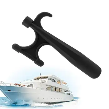 Нейлоновый лодочный крюк Многофункциональный, устойчивый к коррозии Портативный Черный лодочный крюк Для швартовки яхты, лодки и каяка Прочный