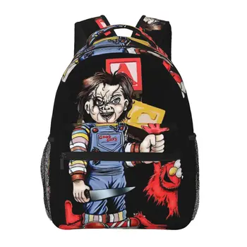 Мультяшный рюкзак с куклой-убийцей Чаки для девочек и мальчиков, дорожные рюкзаки для подростков, школьная сумка