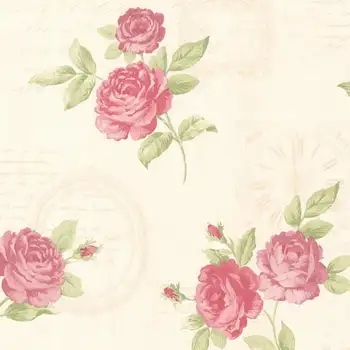 Brewster Venetia Pink Винтажные обои с розами Обои для домашнего декора