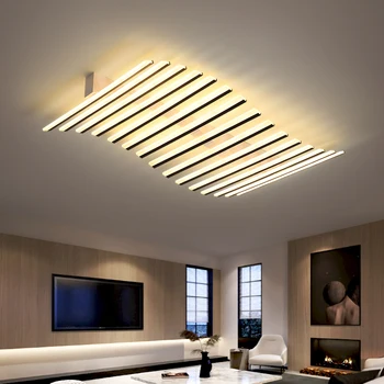 Современный светодиодный потолочный светильник, люстра с дистанционным управлением для гостиной, спальни, столовой, кухни, дома, простая дизайнерская лампа