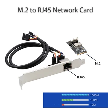 Гигабитная сетевая карта PCI-E проводной игровой адаптивный сетевой адаптер RJ-45 для настольных компьютеров M.2 B-Key M-key к сетевой карте RJ45 1000 Мбит/с